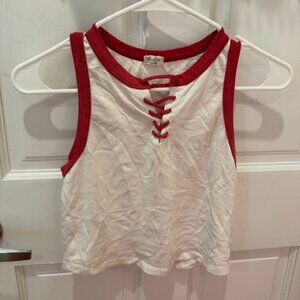 vintage brandy cropped tank